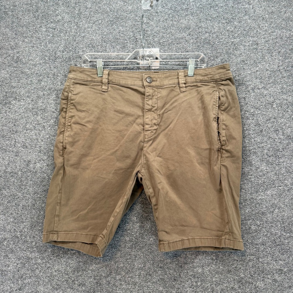 Mavi Simon Shorts Mens 36 Brown Stretch Cotton Twill Chino Casual Summer Classic